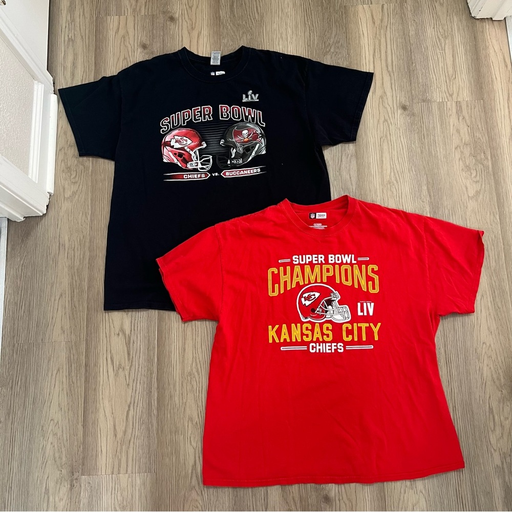 Kansas City Chiefs Men’s Super Bowl T-Shirt Bundle - XL